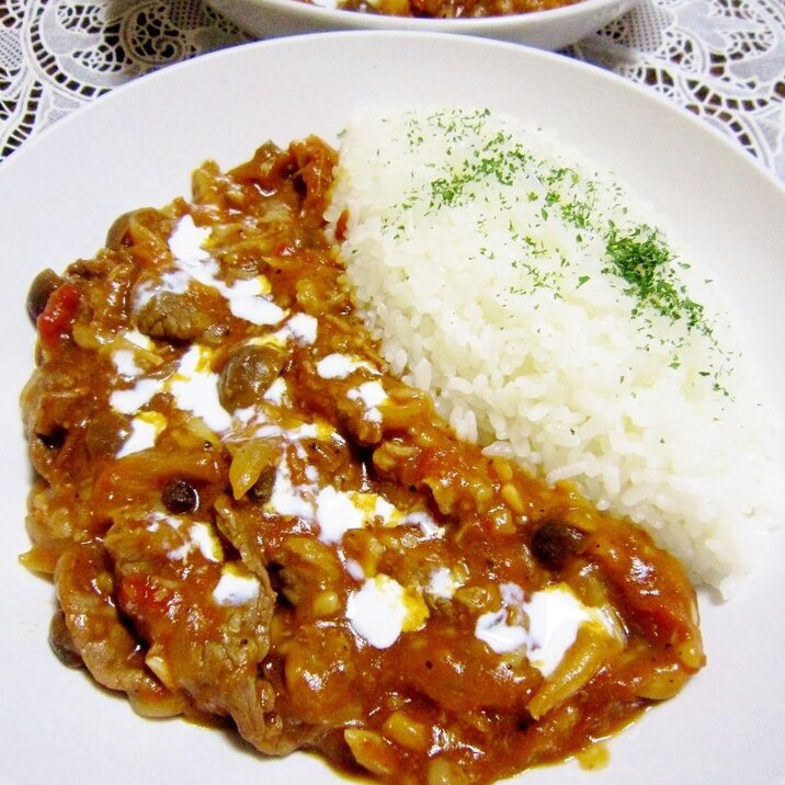 トマト缶de簡単!ビーフストロガノフ
